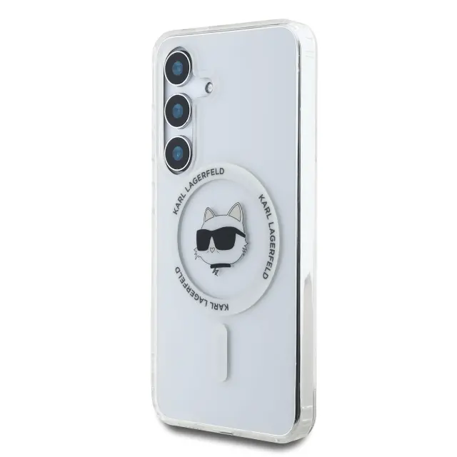 Karl Lagerfeld IML Choupette Head MagSafe Case for Samsung Galaxy S25+ Transparent 2