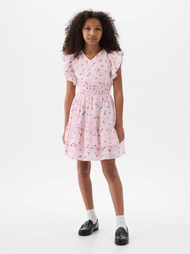 Multi Παιδικό Flutter Φόρεμα pink multi floral