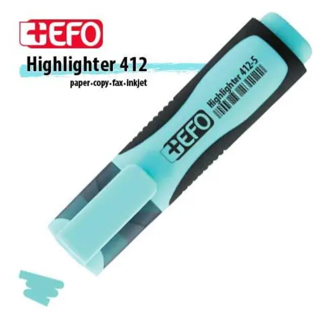 Μαρκαδόρος Υπογράμμισης +Efo 412-5 Pastel Μπλε