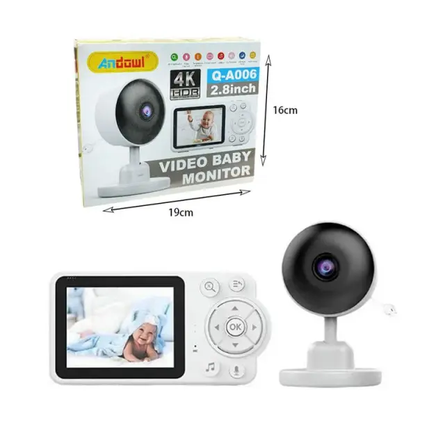 Andowl Baby Monitor 2.8” με κάμερα και εφαρμογή WiFi Ultra HD 4K Q-A006 - Video baby monitor 075808 2