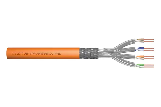 Digitus CAT 7 S/FTP data cable - installation cable, 100 m, simplex, Dca-s2, d1, a1
