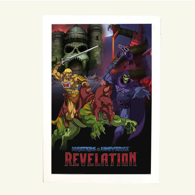 Αφίσα Masters Of The Universe 61x91,5εκ Κορνίζα Ξύλινη Χρώμα Λευκό Με Ακρυλικό Τζάμι Άθραυστο K1041-3