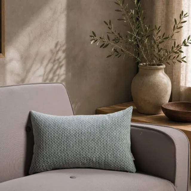 Μαξιλαροθήκη Richmond 13 Mint TEORAN 50x50cm με γέμιση 2