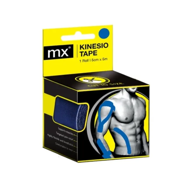 MX Kinesiology Tape Επίδεσμος Κινησιοθεραπείας 5cmx5m Medinox MX79081 - Μπλε