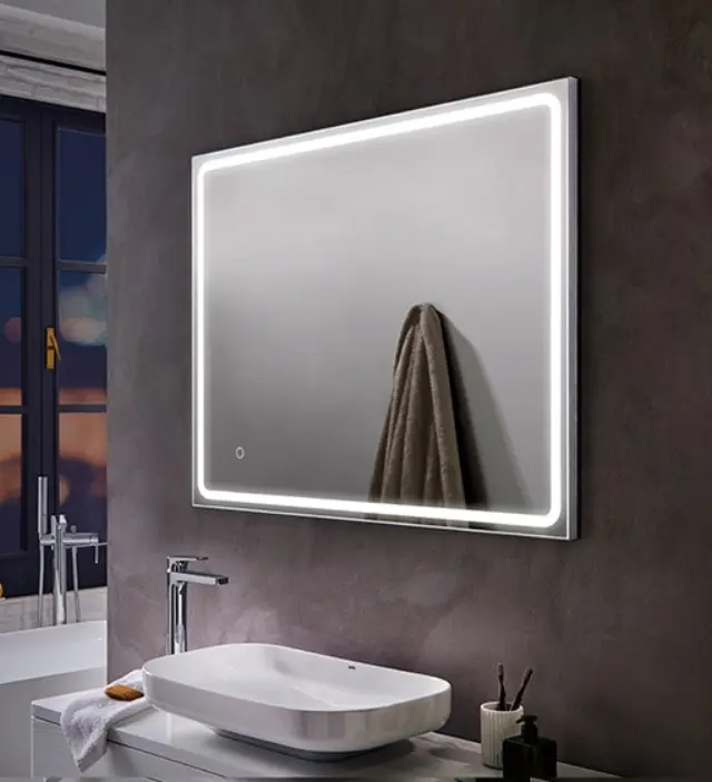 ΚΑΘΡΕΦΤΗΣ ΜΠΑΝΙΟΥ FOCCO MIA ΜΕ ΦΩΤΙΣΜΟ LED ΑΦΗΣ 800X600MM 2