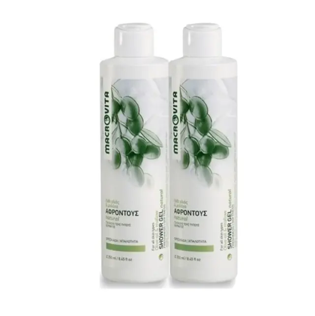 Macrovita Πακέτο Προσφοράς Natural Shower Gel Με Λάδι Ελιάς + Μολόχα 1+1 Δώρο 2 x 250ml