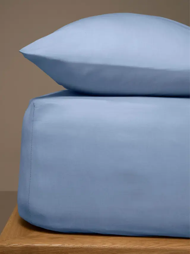 Κατωσέντονο Menta με λάστιχο 16 Light Blue Ημίδιπλο (120x200+25) Sunshine