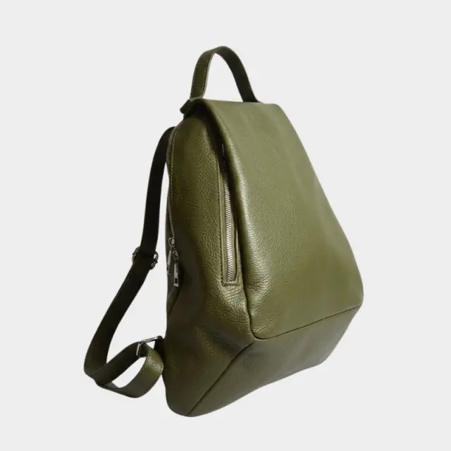 Δερμάτινη Τσάντα Πλάτης Made in Italy 1022335 Λαδί - ONESIZE 2