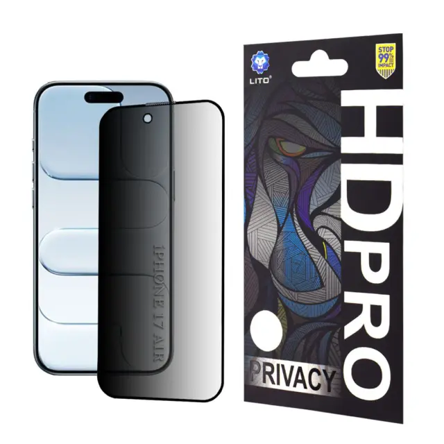 Lito® Privacy Tempered Glass για iPhone 17 Air- Black