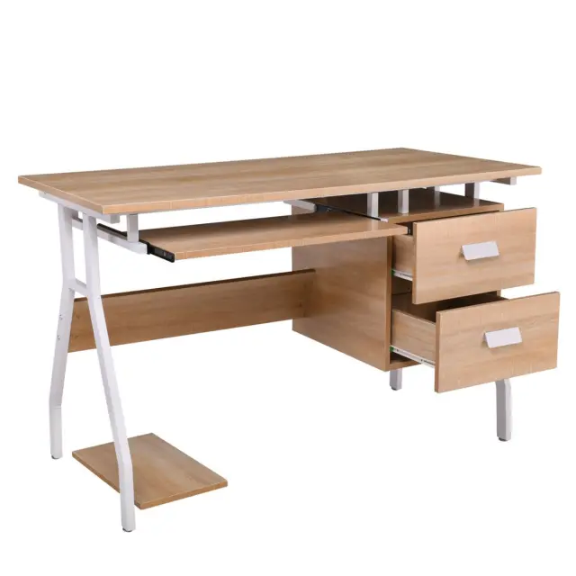 Γραφείο Η/Υ UNIT Sonoma/Λευκό Μελαμίνη/Μέταλλο 120x60x73cm 2