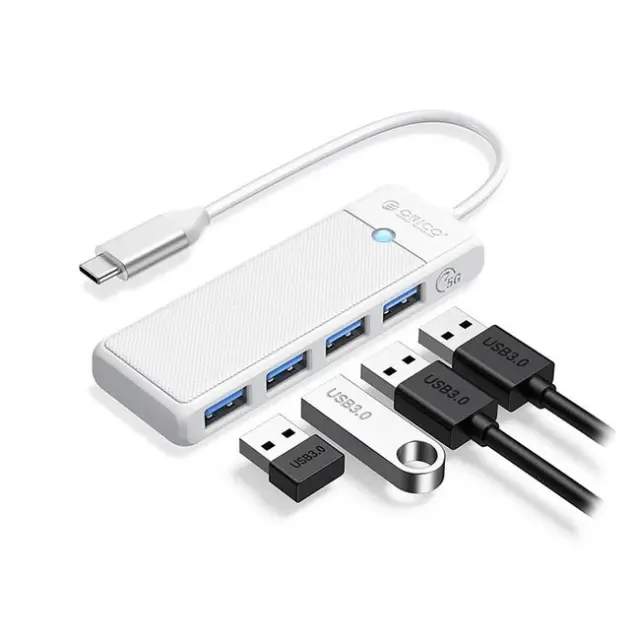 Orico Docking Station PAPW4A-C3 4x USB-A 3.0 1m White