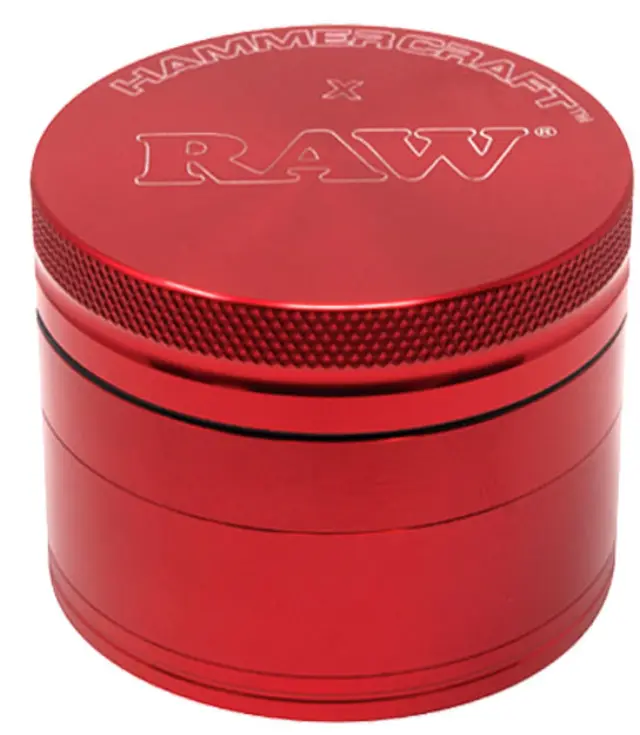 Hammercraft X RAW Grinder Τρίφτης Αλουμινίου Small 51mm - 4 Parts Red
