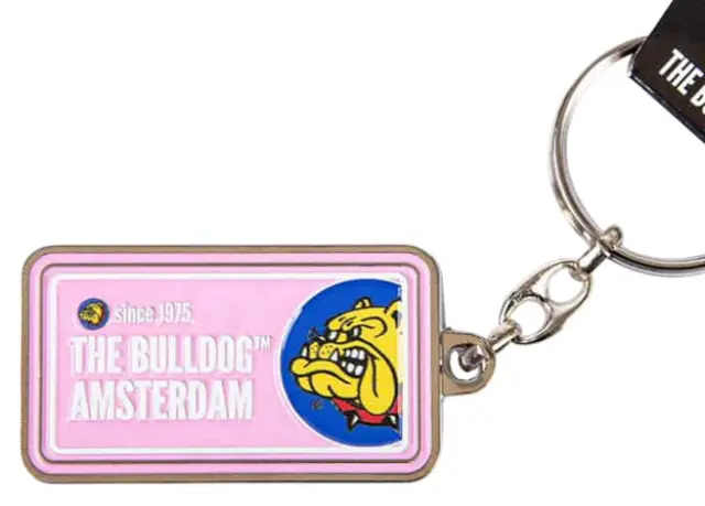 The Bulldog Amsterdam Μεταλλικό Μπρελόκ Licence Plate - Ροζ