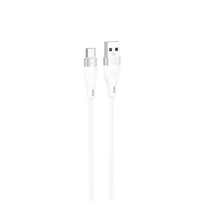 Καλώδιο σύνδεσης Hoco. DU45 Sturdy USB-A σε USB-C 3.0A για Γρήγορη Φόρτιση και Μεταφορά Δεδομένων Λευκό 1m 3