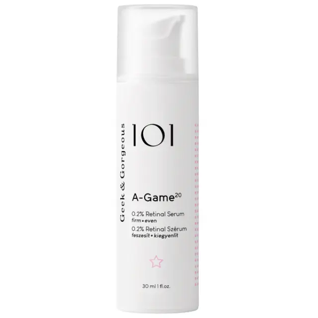 Geek & Gorgeous 101 A-Game 20 – 0.2% Retinal Serum Αντιγηραντικός Ορός Προσώπου με 0.2% Ρετιναλδεΰδη, 30ml