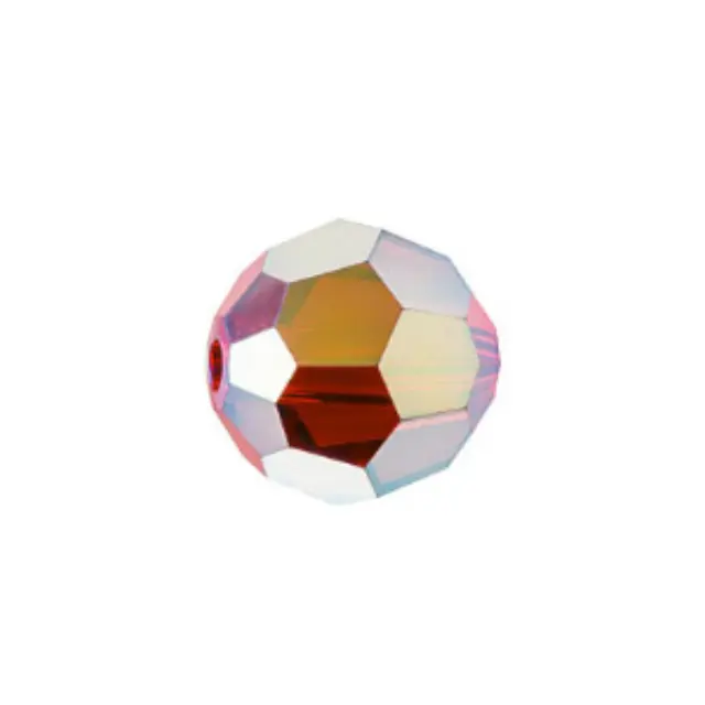 Swarovski 5000 Faceted Round Light Siam AB Full Coat 6mm - 10τεμ