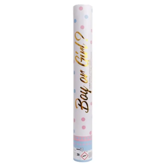 Κανονάκι Κομφετί Gender Reveal Boy/Cannon Confetti Gender Reveal Boy/ 40 εκ