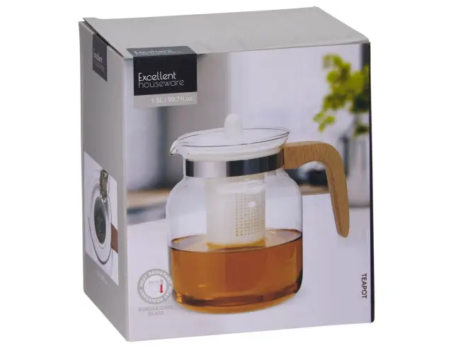 Τσαγιέρα Excellent Houseware με φίλτρο και χωρητικότητα 1500ml C80654280 2