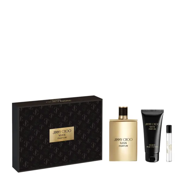 Jimmy Choo Man Gold Ανδρικό Αρωματικό Σετ: Parfum 100ml & Travel Size 7.5ml & Shower Gel 100ml