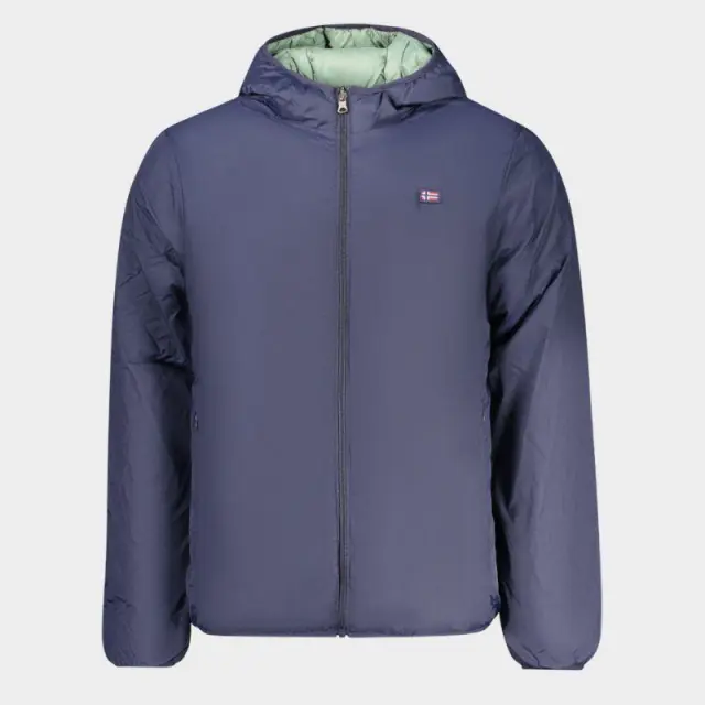 Norway Nautical School - Ανδρικό Χειμωνιάτικο Μπουφάν Reversible Puffer 859155-NAVY Μπλε Σκούρο/Πράσινο - 3XL
