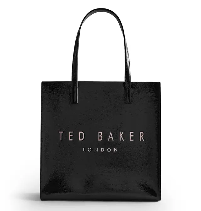 Γυναικεία Τσάντα Ώμου Ted Baker Crinkon Large Icon 271041 Μαύρο Λουστρίν Μαύρο - One Size