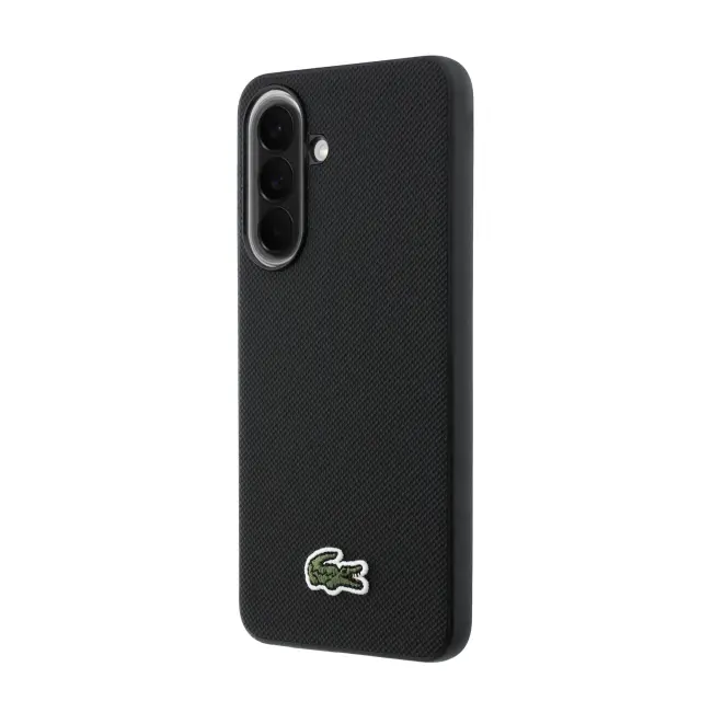 Lacoste Iconic Petit Pique Woven Logo MagSafe Case for Samsung Galaxy A57 Black 2
