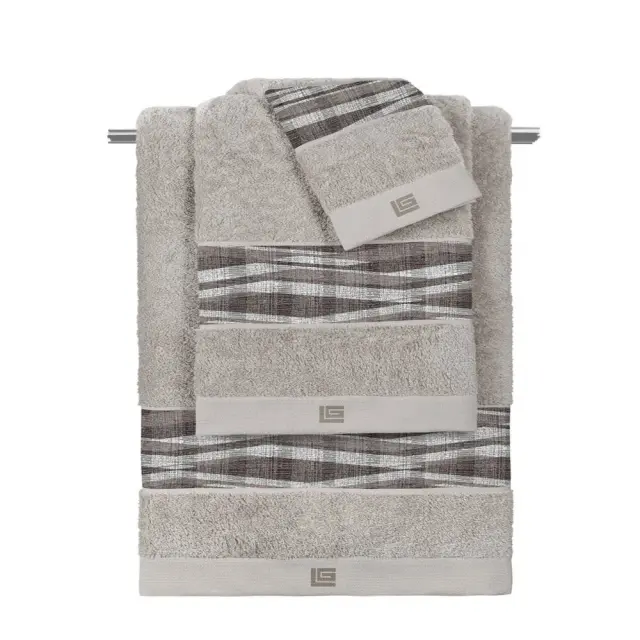 Πετσέτες Active (Σετ 3τμχ) Taupe-Silver Guy Laroche