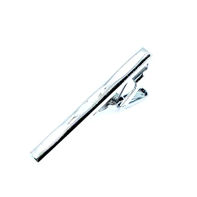 Σχεδιαστικό Ασημί Κλιπ Γραβάτας 4,5 cm – LGTC-23 2