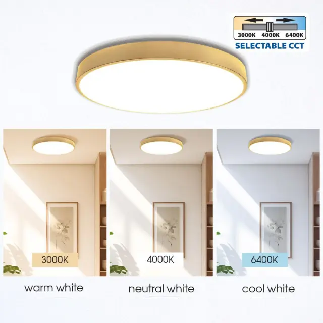 LED Φωτιστικό Oροφής Πλαφονιέρα LUKA 45Watt CCT Χρυσό VIV005202 2