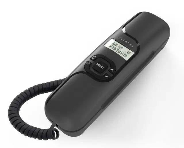 Σταθερό Ψηφιακό Τηλέφωνο Alcatel T16 με Αναγνώριση Κλήσης Επανάκληση και Ρύθμιση Έντασης Μαύρο