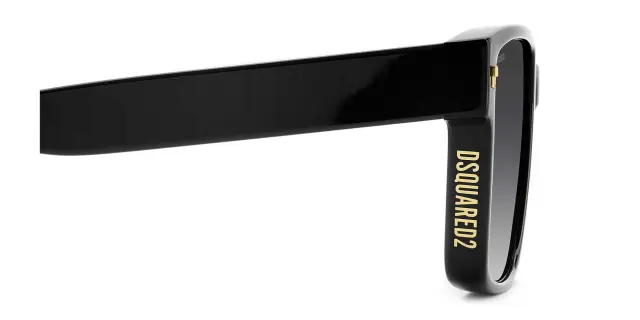 Dsquared2 Unisex Γυαλιά Ηλίου με Μαύρο Σκελετό και Μαύρο Φακό D2 0202/G/S 807/9O 3