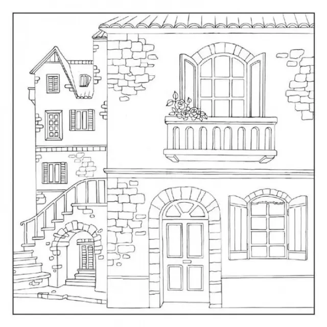 Ριζόχαρτο Napkin - Houses - 50x50cm