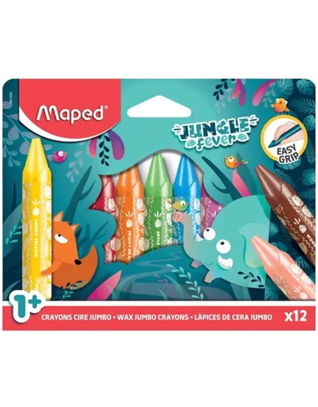 Maped Κηρομπογιές Wax Maxi Jungle Fever 12χρ/ 861400 (Maped)