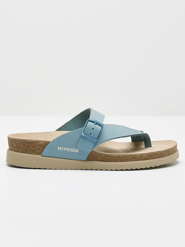 Mephisto Σαγιονάρες Γυναικείο δέρμα Nubuck Μπλέ MEP/HELEN SKY BLUE 2