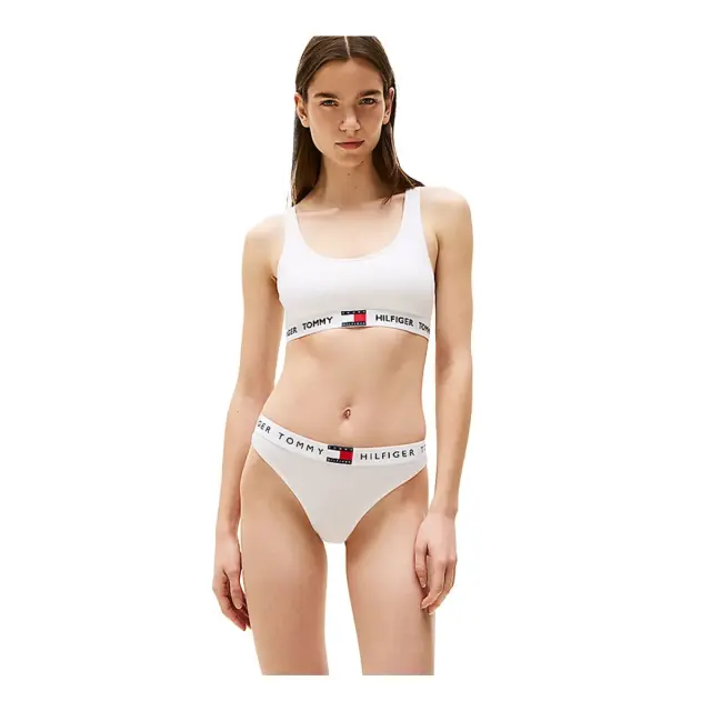 Tommy Hilfiger Γυναικείο Μπουστάκι Logo Unlined Bralette, Χρώμα Λευκό 3