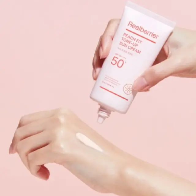 Real Barrier Peach Fit Tone-Up Sun Cream SPF 50+ PA++++, Αντηλιακό Προσώπου με Ελαφριά Κάλυψη 50ml 3