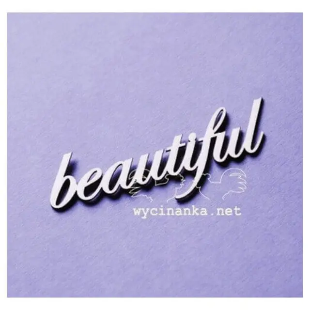 Chipboard «Beautiful», 2,50 x 7 cm