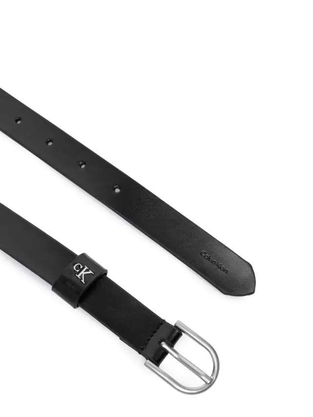 Calvin Klein Γυναικεία Ζώνη Rounded BuCKle CK Loop 25mm Μαύρη 90cm 2