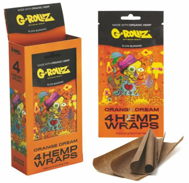 G-Rollz Blunt Hemp Wraps Πουρόφυλλα - Orange Dream 4φ 2