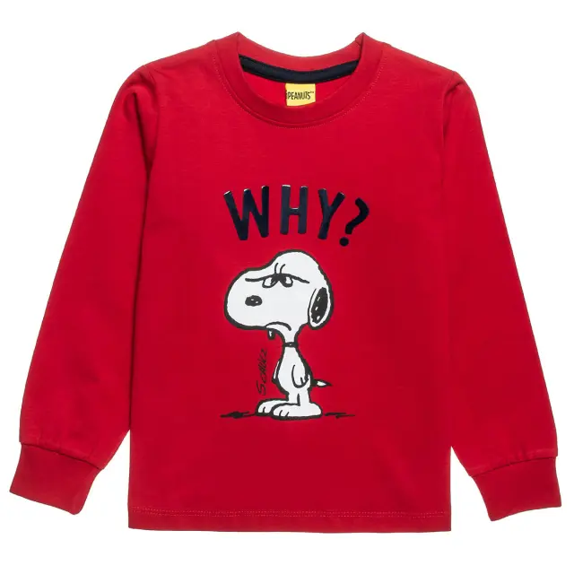 Μπλούζα Snoopy με ανάγλυφα γράμματα