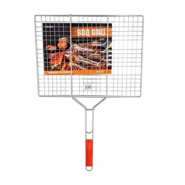 Σχάρα Ψησίματος BBQ με Μακριά Λαβή 44x31cm – BBQ Grill Basket with Long Handle 0248034
