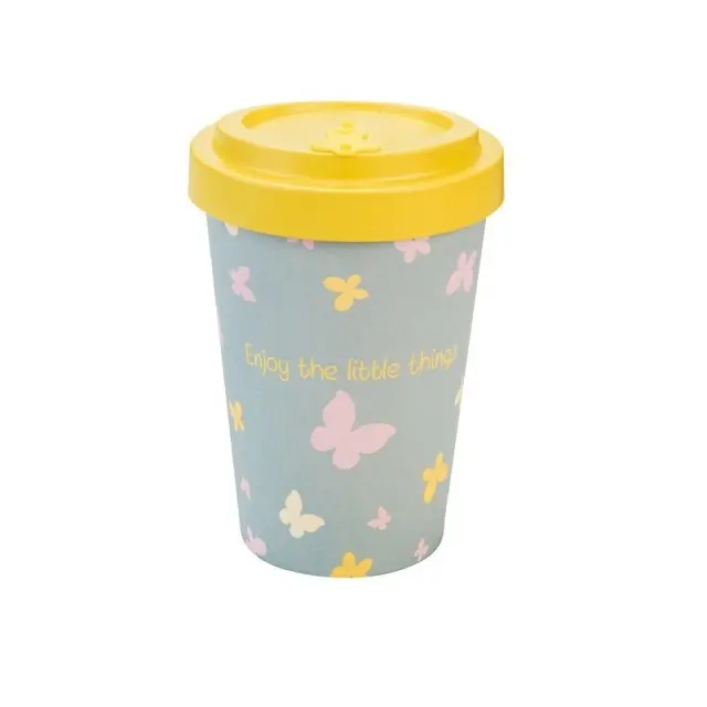 Woodway Κούπα Bamboo Πεταλούδες 400ml