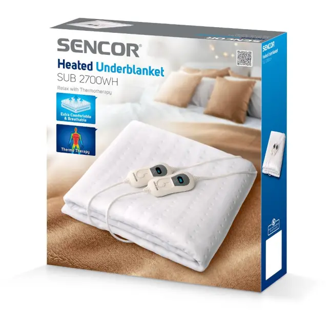 Ηλεκτρική Κουβέρτα (Υπόστρωμα) Sencor SUB 2700WH Διπλή 120W 2