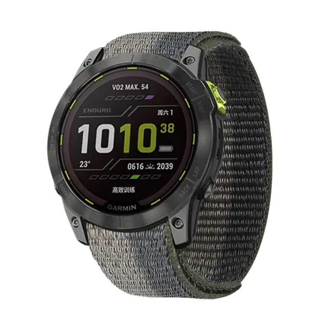 Nylon Watch Band Για Garmin Fenix 3/5x/3hr/5x Plus/6x/6x Pro/7x/8/9 (51mm)- Black/ Grey OEM