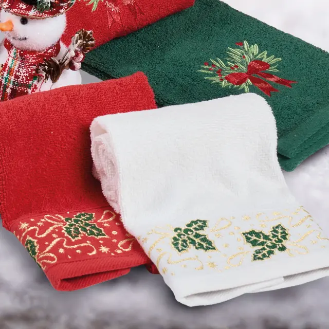 Das Home Christmas Ποτηροπανα Σετ 2Τμχ 30X50 0909 Red - White Red - White 3