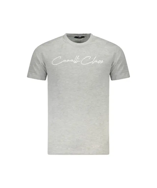 Cavalli Class - Ανδρική Μπλούζα T-Shirt Κοντομάνικη Short Sleeve TXT60BJD060-05014 Γκρι 3