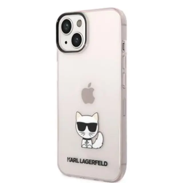 Karl Lagerfeld Choupette Logo Case for iPhone 14 Plus Pink