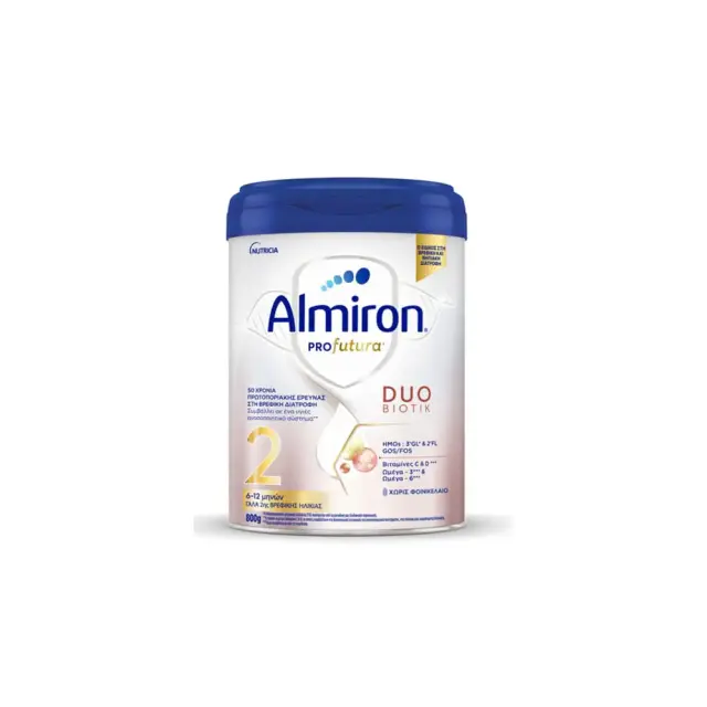 Nutricia Almiron Profutura 2, Baby Powder Milk, Βρεφικό Γάλα σε Σκόνη Δεύτερης Ηλικίας Άνω των 6 Μηνών, 800gr