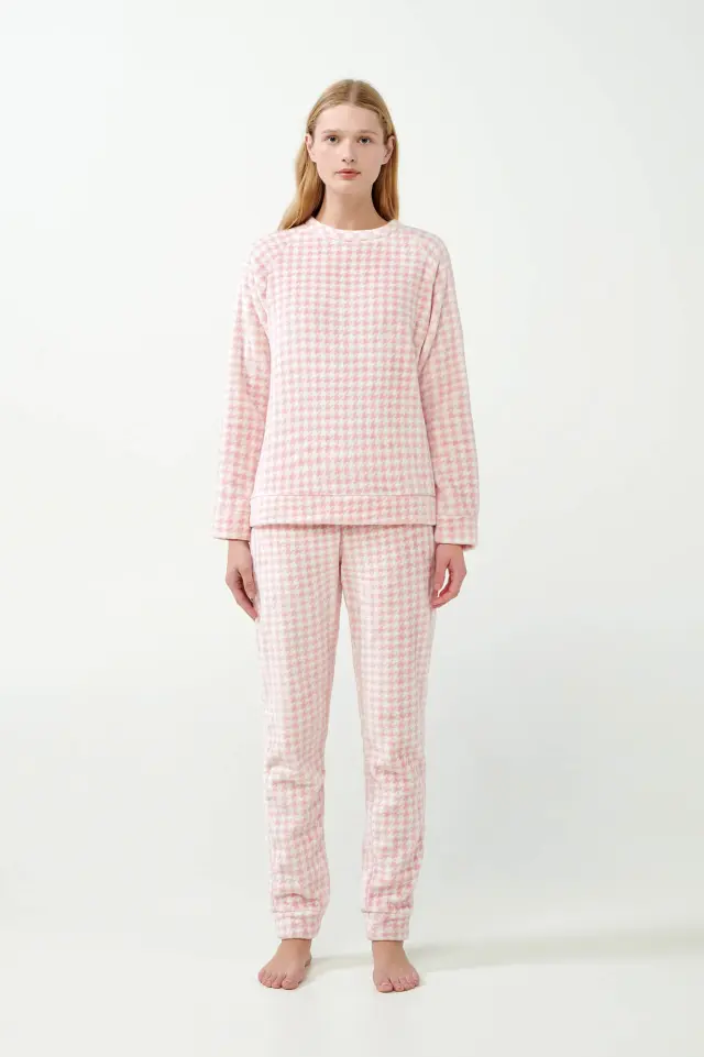 Vamp Γυναικεία Πιτζάμα Fleece Pink Peach - S