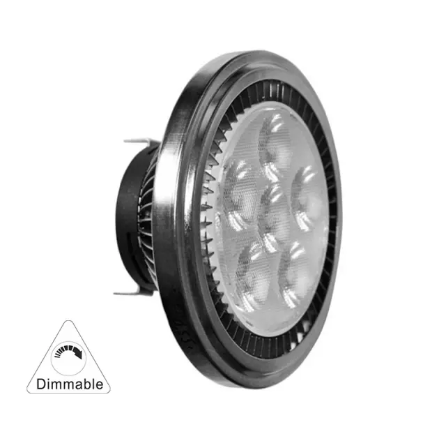 LED ΛΑΜΠΑ ΑΛΟΥΜΙΝΙΟΥ AR111 12W 12VAC/DC ΝΤΙΜΑΡΙΖ.25° ΨΥΧΡΟ